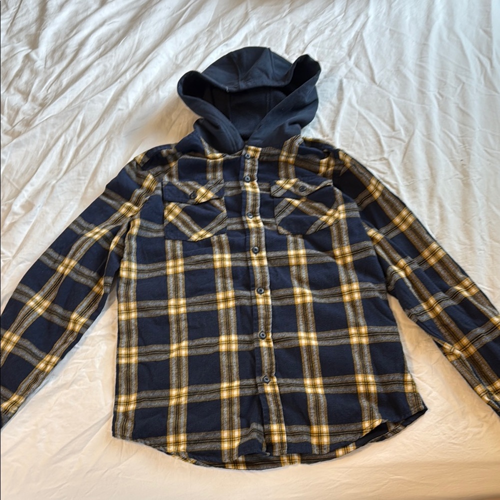 Plaid Hooded Flannel Shirt